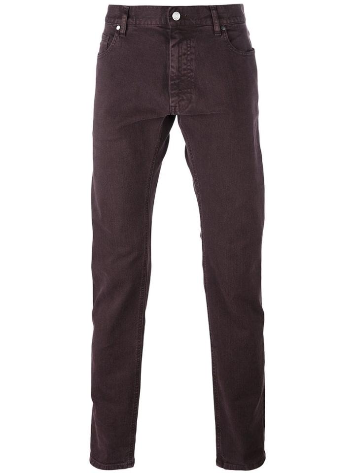 Z Zegna Slim Fit Jeans - Pink & Purple
