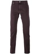 Z Zegna Slim Fit Jeans - Pink & Purple