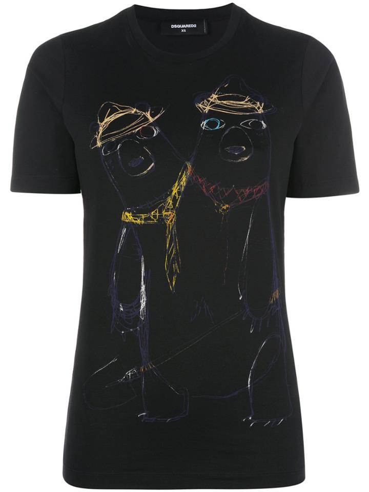 Dsquared2 Doodle Effect T-shirt - Black