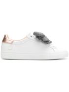 D.a.t.e. Checked Bow Detail Sneakers - White