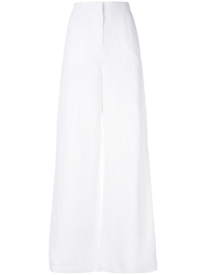 Roberta Furlanetto Classic Wide-leg Trousers - White