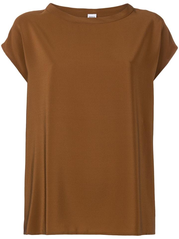 Aspesi Round Neck Blouse - Brown