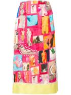 Marni Artistic Patch Skirt - Pink