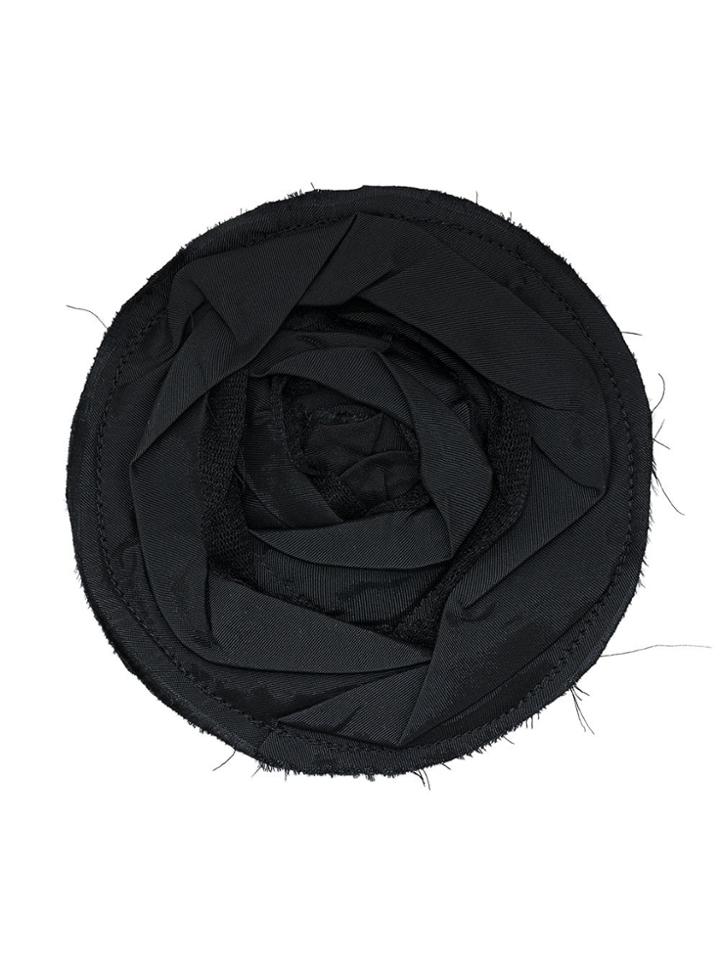 Ann Demeulemeester Large Rose Pin - Black