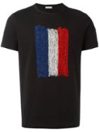 Moncler Flag Print T-shirt, Men's, Size: Xxl, Black, Cotton/polyester