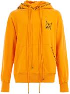 Mjb Bat Print Hoodie - Yellow & Orange