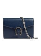 Gucci Dionysus Leather Mini Chain Bag - Blue