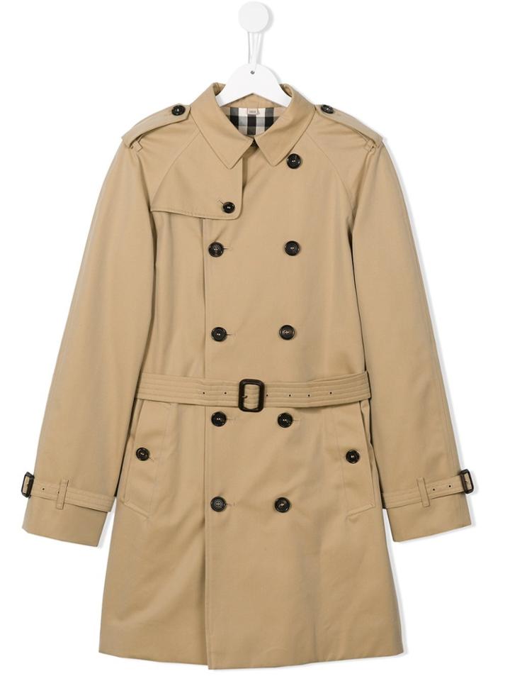Burberry Kids Classic Trenchcoat - Nude & Neutrals