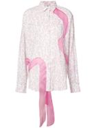 Natasha Zinko - Floral Ribbon Shirt - Women - Cotton - 34, White, Cotton