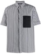 Neil Barrett Striped Print Shirt - Black