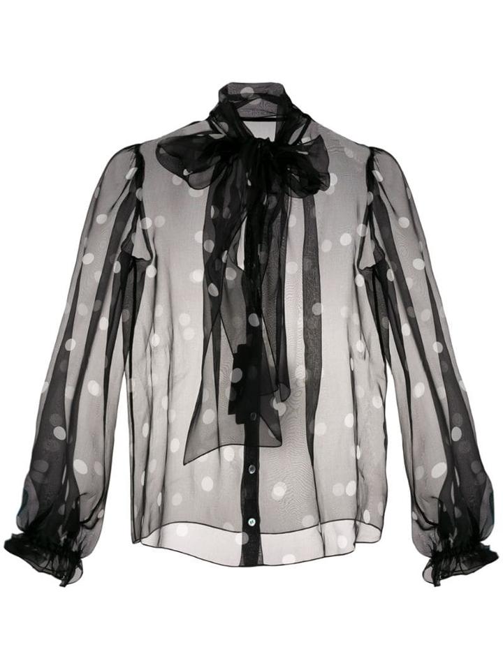 Dolce & Gabbana Polka-dot Blouse - Black