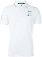Hackett 'aston Martin Racing Panel' Polo Shirt, Men's, Size: Large, White, Cotton/spandex/elastane