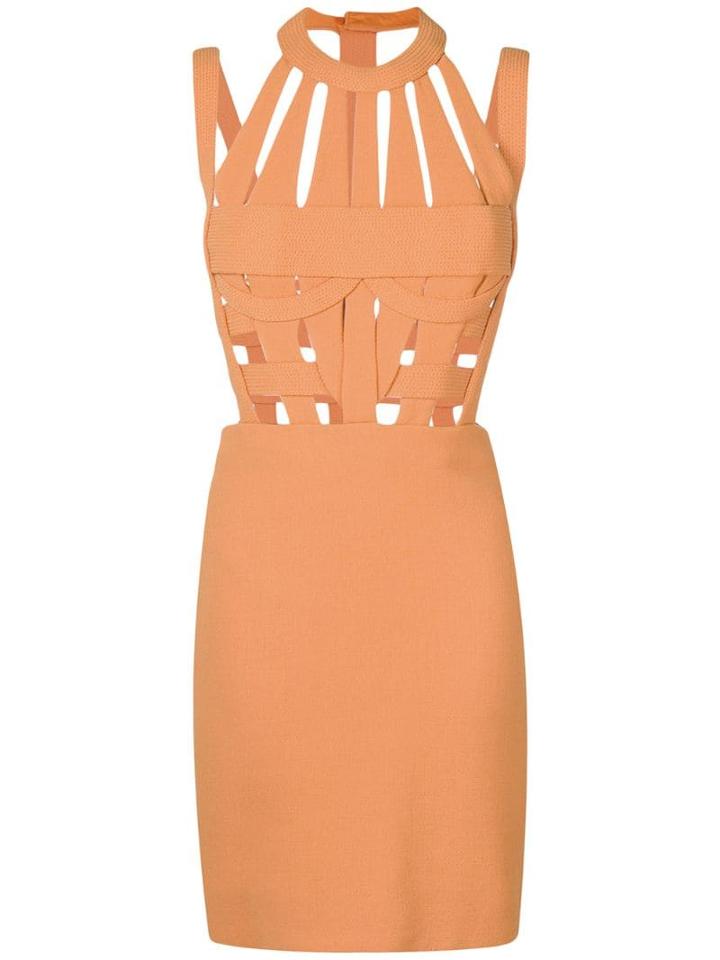 Versace Pre-owned Bondage Harness Dress - Orange