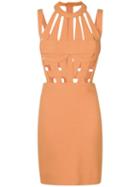 Versace Pre-owned Bondage Harness Dress - Orange