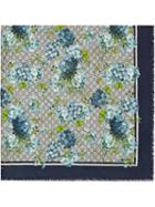 Gucci - Gg Supreme Blooms Scarf - Women - Silk/modal - One Size, Blue, Silk/modal