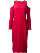 Piamita Shoulder Cutout Dress, Women's, Size: Xs, Red, Silk