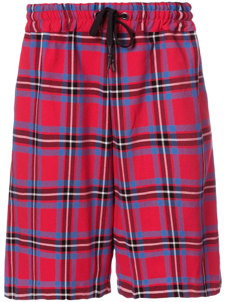Strateas Carlucci - Checked Shorts - Men - Cotton/polyamide/spandex/elastane - L, Red, Cotton/polyamide/spandex/elastane