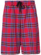 Strateas Carlucci - Checked Shorts - Men - Cotton/polyamide/spandex/elastane - L, Red, Cotton/polyamide/spandex/elastane
