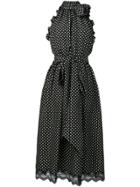 Marc Jacobs Dot Print Midi Dress - Black