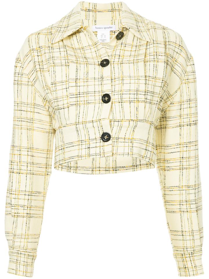 Bianca Spender Checked Modernism Jacket - Yellow & Orange