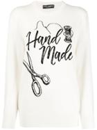 Dolce & Gabbana Embroidered Crewneck Sweater - White