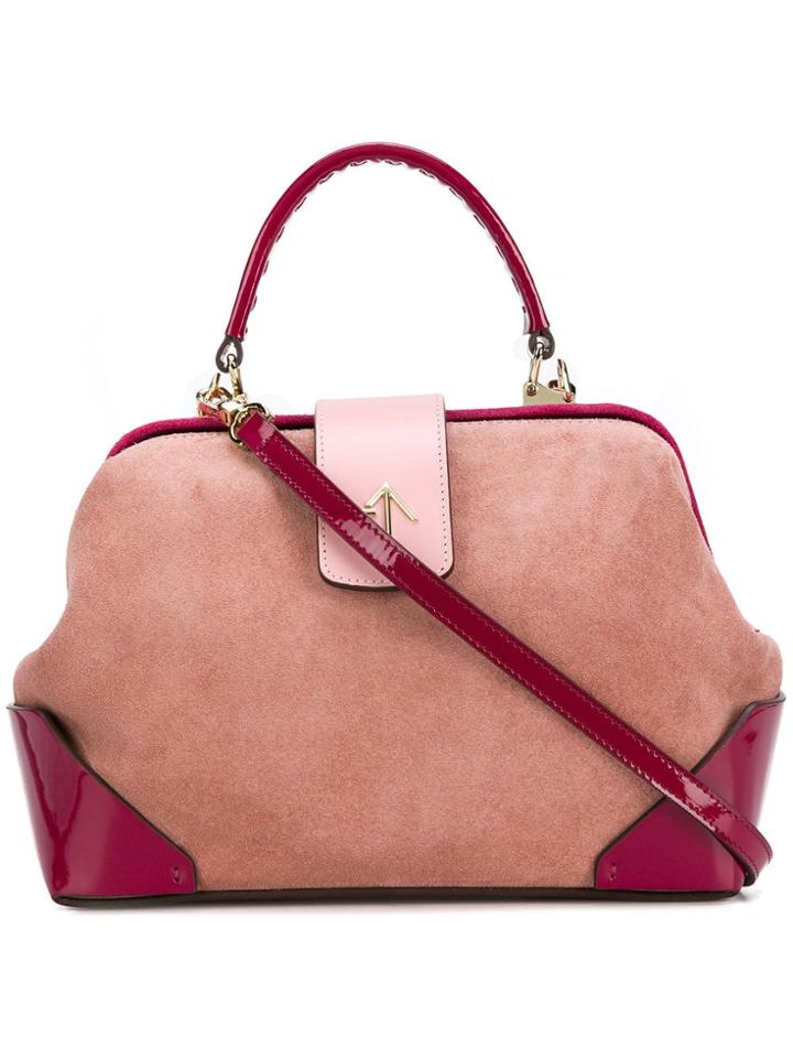 Manu Atelier Frame Tote Bag - Pink & Purple