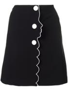 Vivetta Button-detail Mini Skirt - Black