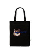 Maison Kitsuné X Ader Bluest Fox Embroidered Tote - Black