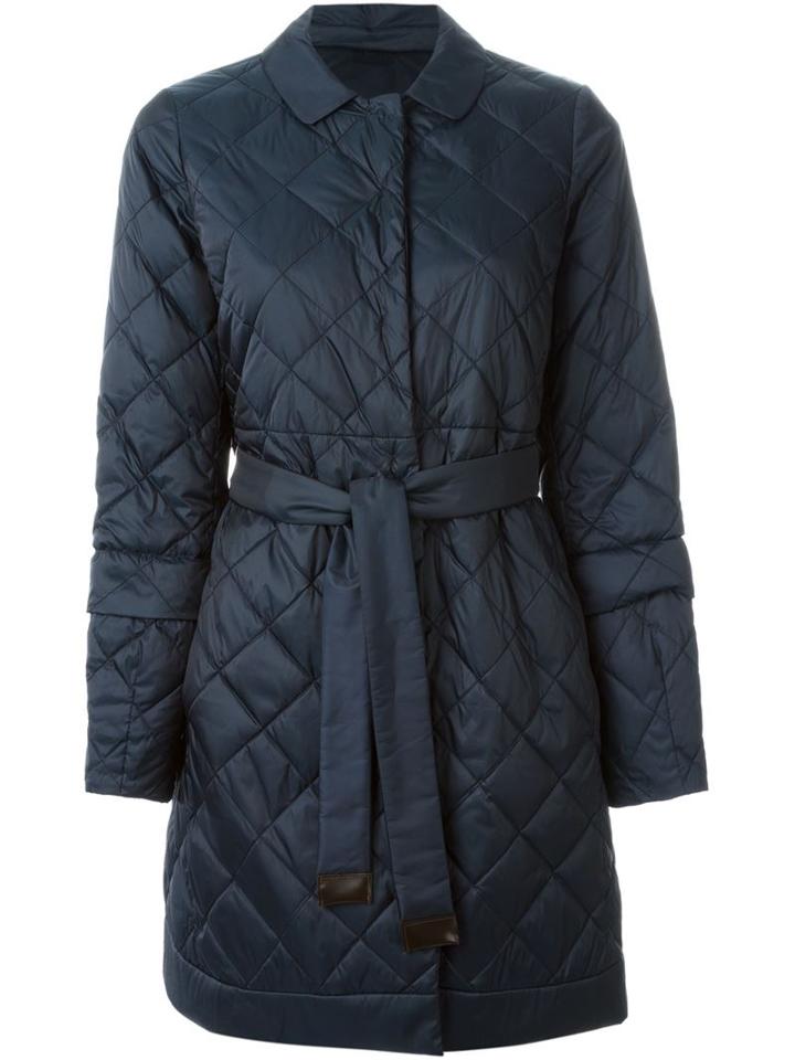 S Max Mara Reversible Padded Coat, Women's, Size: 46, Blue, Polyester/polyamide/feather Down