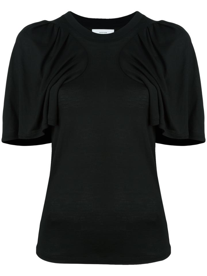 Facetasm Gathered Detail T-shirt - Black