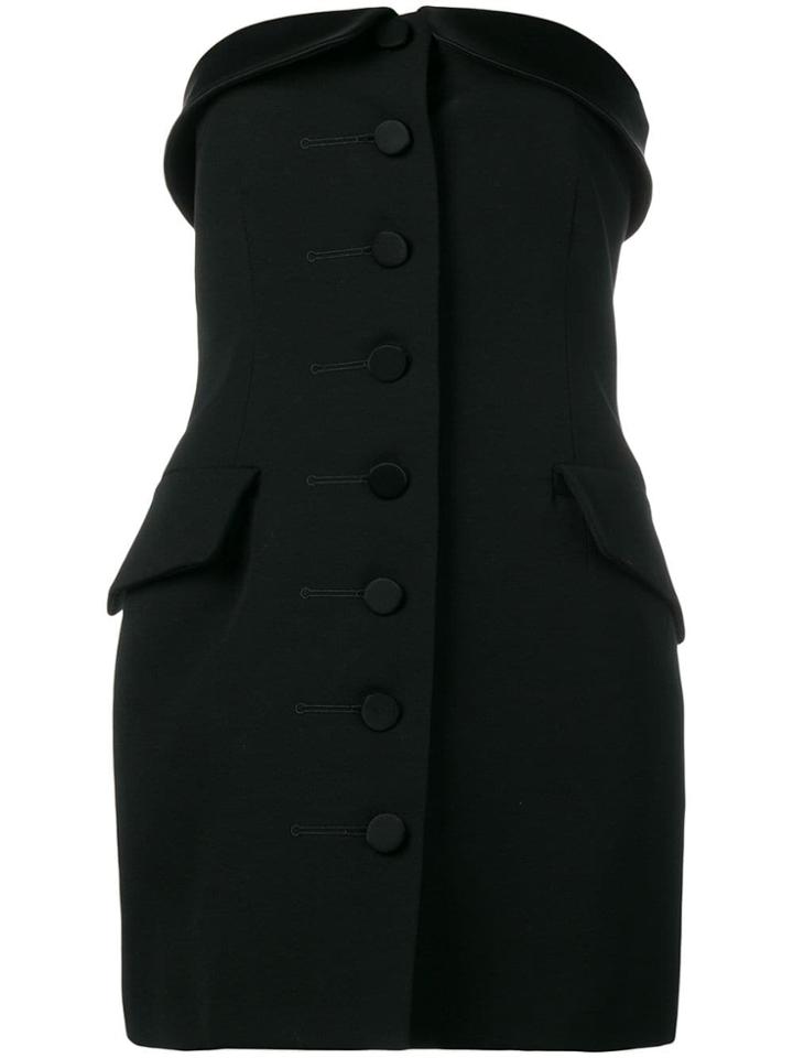 Alexander Wang Strapless Tuxedo Mini Dress - Black