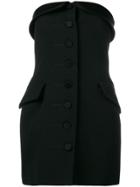 Alexander Wang Strapless Tuxedo Mini Dress - Black