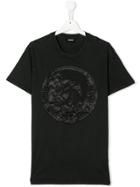 Diesel Kids Teen Logo T-shirt - Black