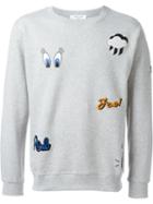 Paul & Joe Looney Tunes Embroidered Sweatshirt, Men's, Size: Xl, Grey, Cotton