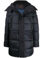 Moorer Quilted Padded Coat - Blue