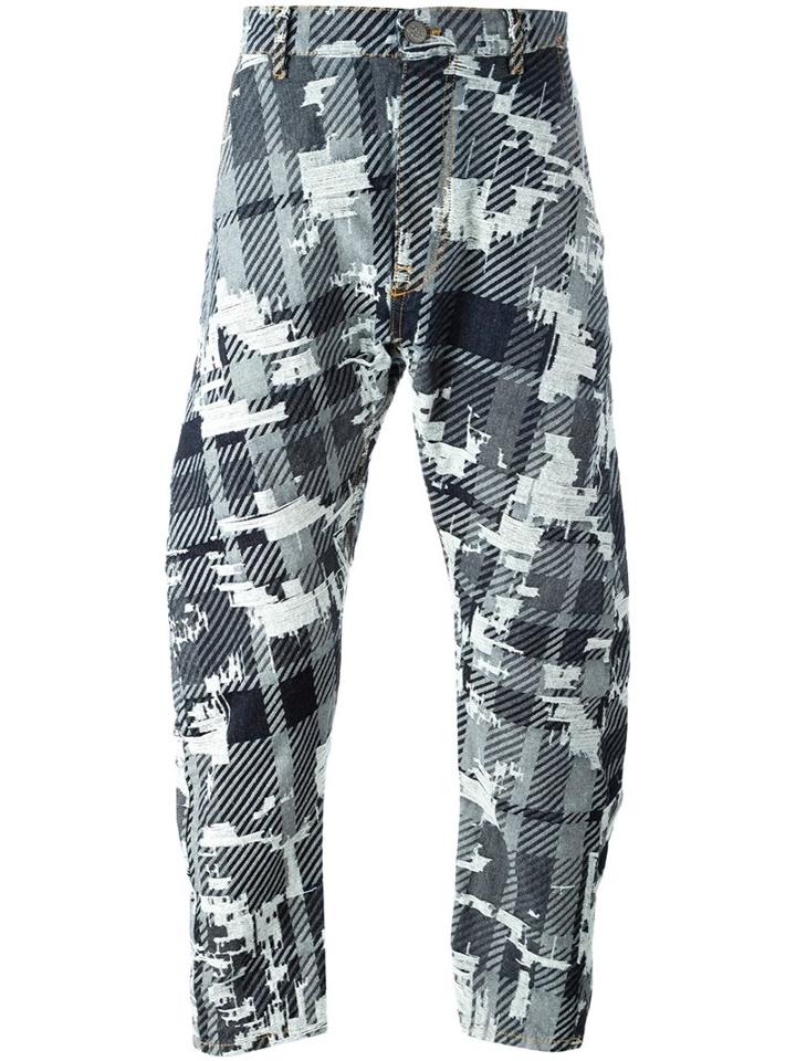 Vivienne Westwood Anglomania 'banana' Crop Jeans, Men's, Size: 34, Blue, Cotton