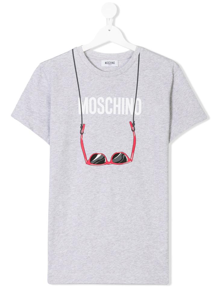 Moschino Kids Sunglasses Print T-shirt - Grey