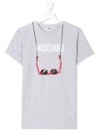 Moschino Kids Sunglasses Print T-shirt - Grey