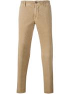 Incotex Classic Chinos, Men's, Size: 36, Brown, Cotton/spandex/elastane
