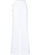 Altuzarra High-waisted Trousers, Women's, Size: 42, White, Linen/flax