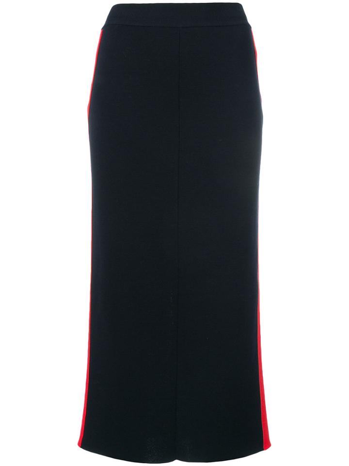 Stella Mccartney Stripe Panel Pencil Skirt - Blue