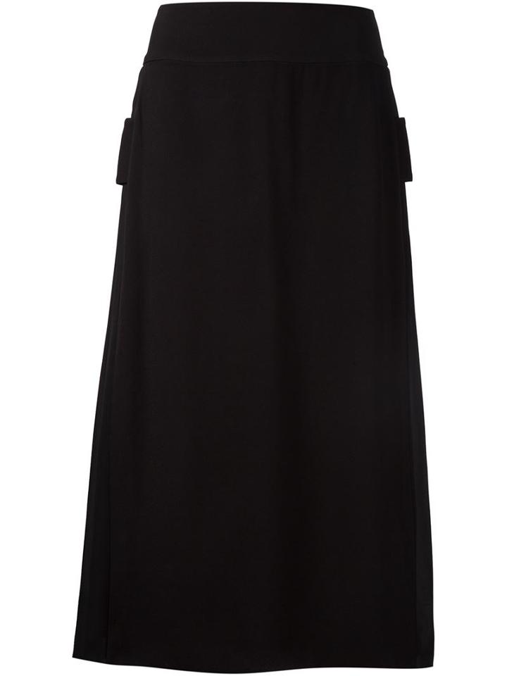 Adam Lippes Side Pleat Detail Midi Skirt