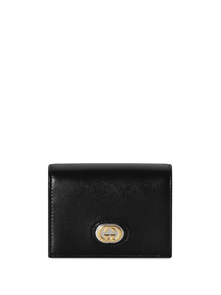 Gucci Gg Plaque Cardholder - Black