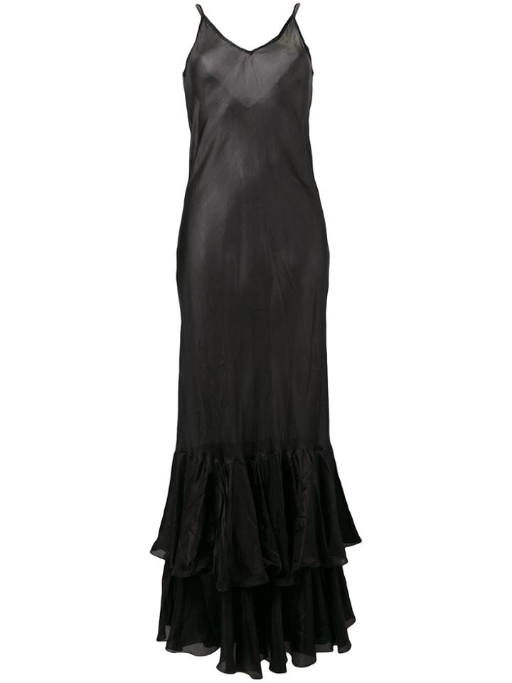 Mes Demoiselles Ruffled Hem Dress - Black