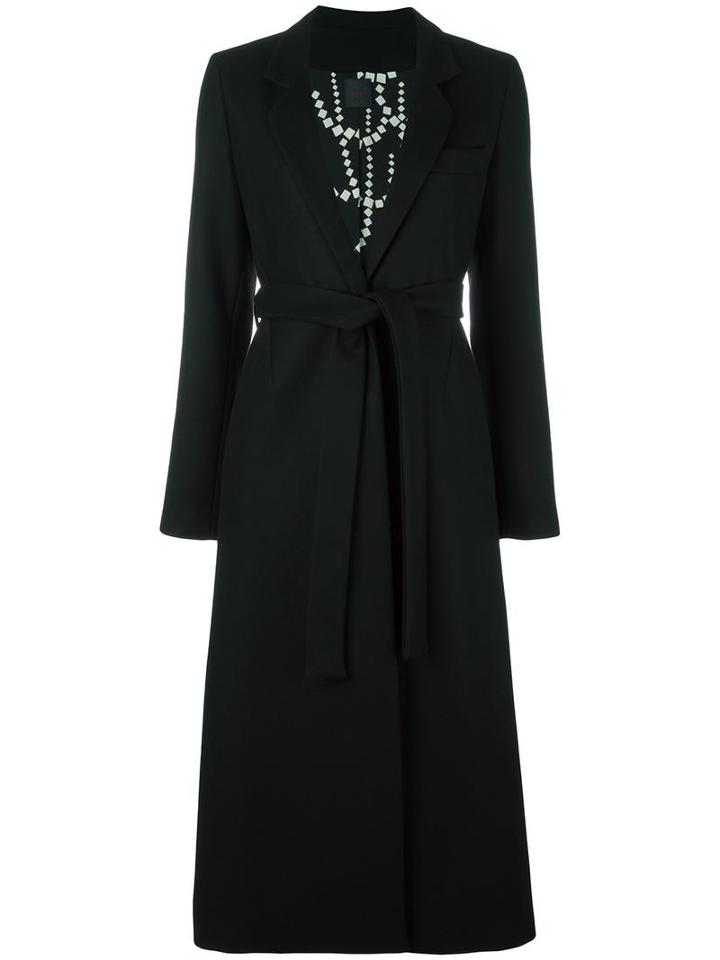 Eggs Long Robe Coat, Women's, Size: 42, Black, Wool/cashmere/polyamide/viscose