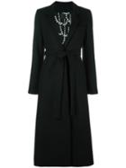 Eggs Long Robe Coat, Women's, Size: 42, Black, Wool/cashmere/polyamide/viscose