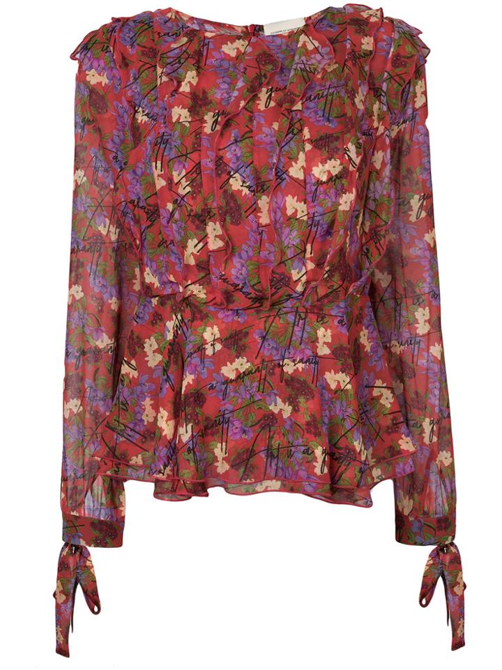 Giuseppe Di Morabito Floral Frill-trim Blouse - Unavailable