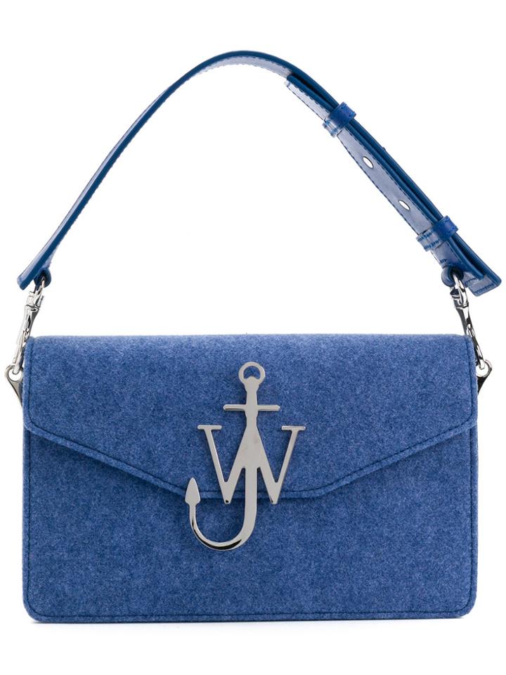 Jw Anderson Felt Logo Purse - Blue