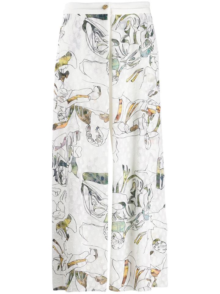 Chalayan Embroidered Trousers - White