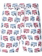 Capricode Bus Print Swim Shorts - White